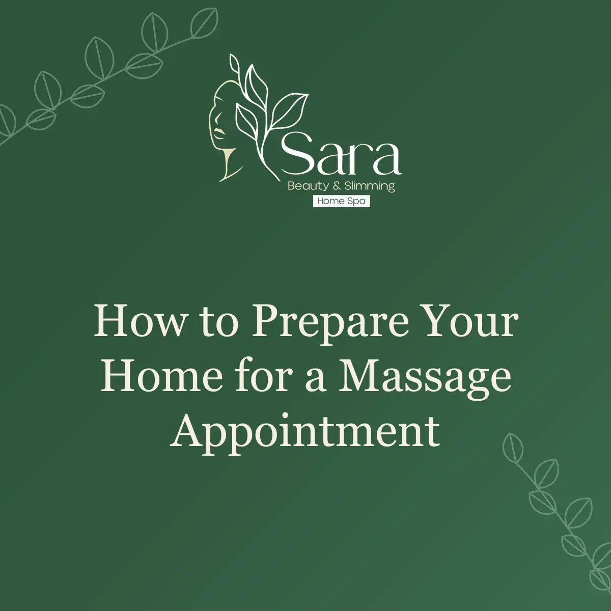 massage room set up at home in Abu Dhabi before a home massage